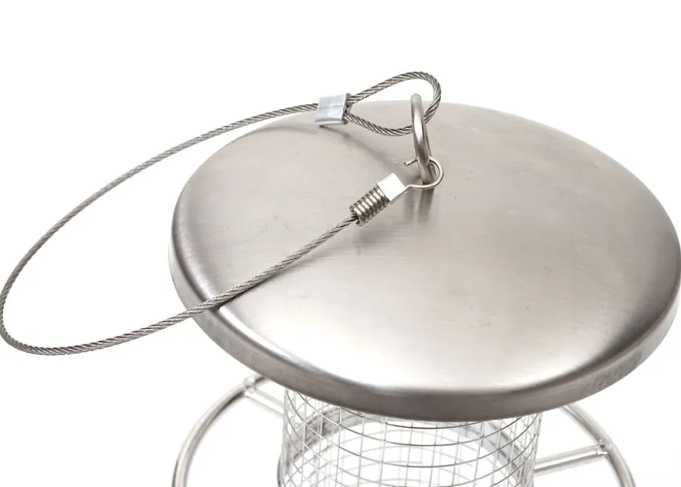 Vogelfutterstation MCW-G90, Futterspender Futtersäule, Edelstahl 27cm