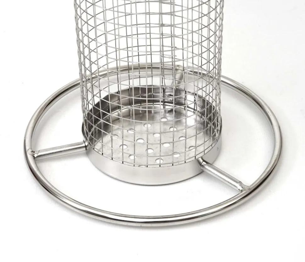 Vogelfutterstation MCW-G90, Futterspender Futtersäule, Edelstahl 27cm