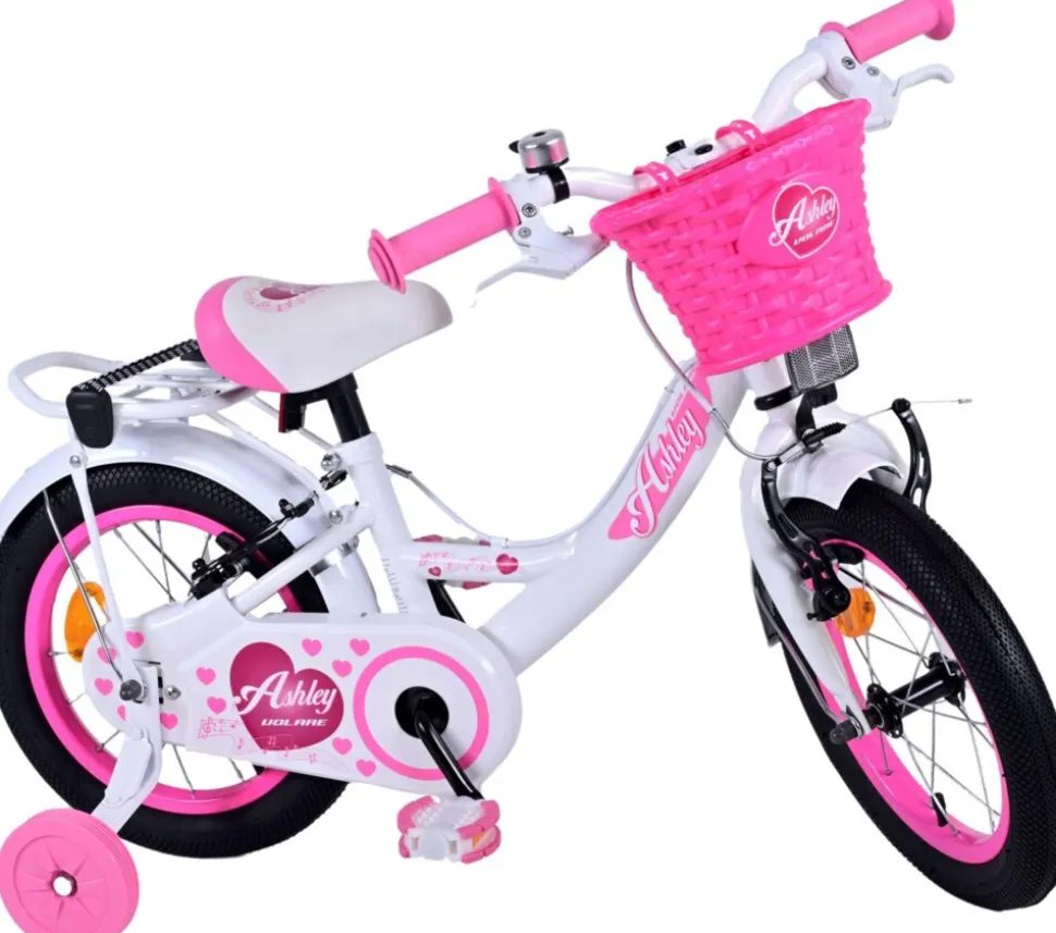 Volare Ashley 14 Zoll Kinderfahrrad Mädchen Jungen 3,5 - 5 Jahre Größe 98 - 110 cm Fahrrad Kinder