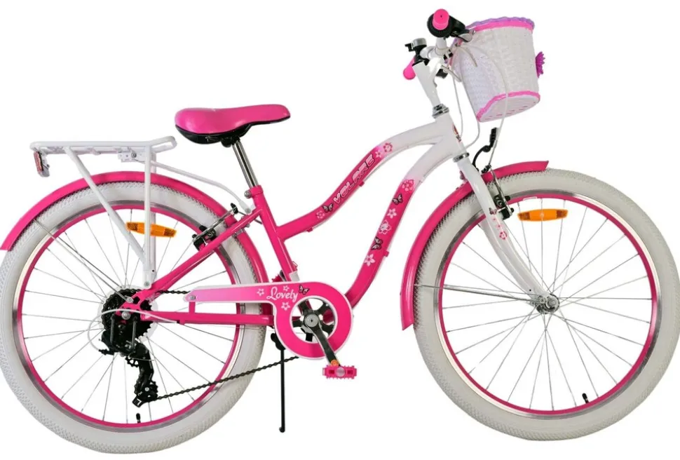VOLARE Jugendfahrrad Lovely 24 Zoll, rosa