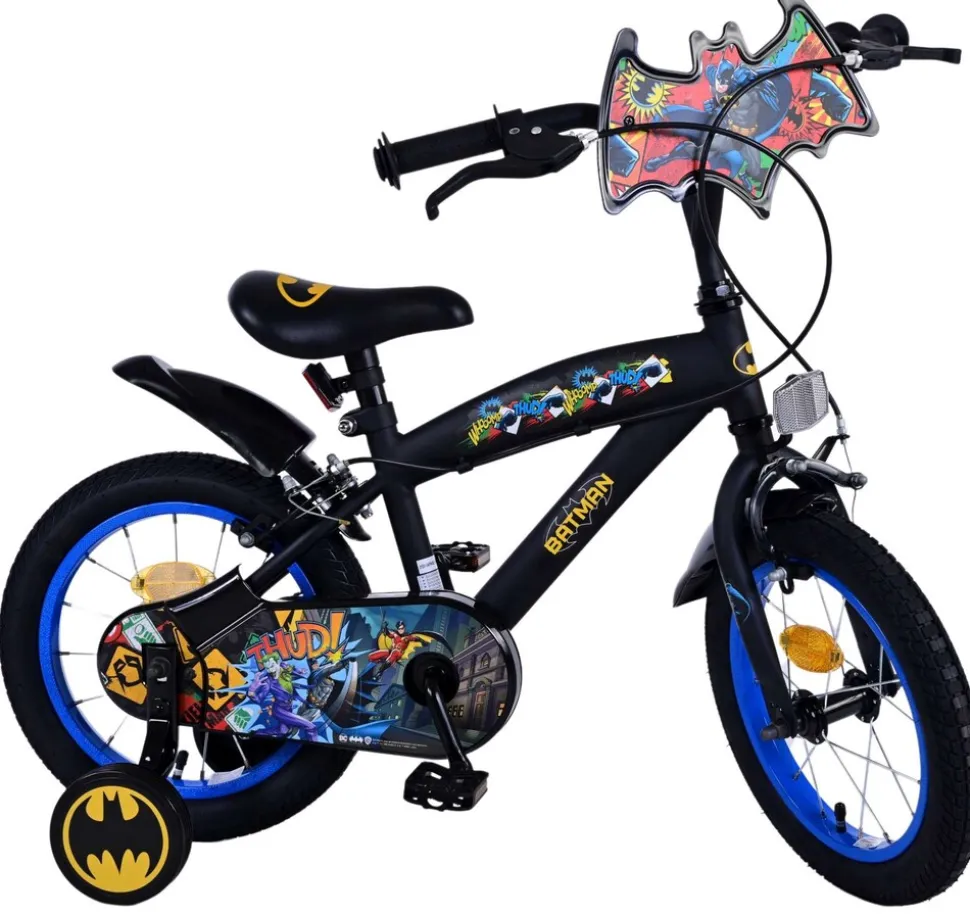 VOLARE Kinderfahrrad Batman 14 Zoll, ohne Rücktrittbremse