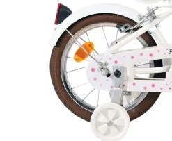 VOLARE Kinderfahrrad Blossom 14 Zoll ohne Rücktrittbremse, weiß