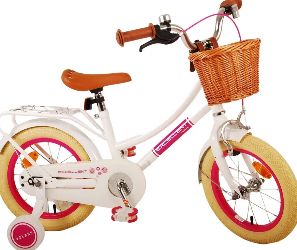 VOLARE Kinderfahrrad Excellent, 14 Zoll, weiß
