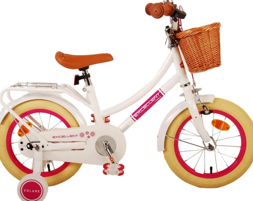 VOLARE Kinderfahrrad Excellent, 14 Zoll, weiß
