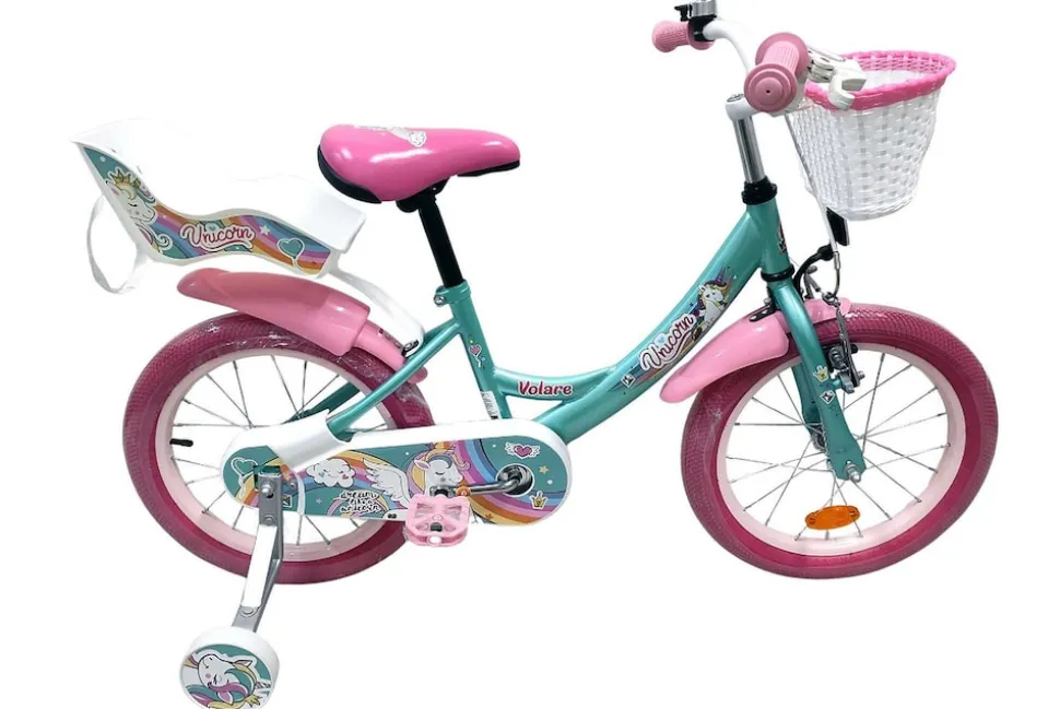 VOLARE Kinderfahrrad Unicorn 16 Zoll, grün