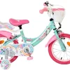 VOLARE Kinderfahrrad Unicorn 14 Zoll ohne Rücktrittbremse, grün