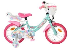 VOLARE Kinderfahrrad Unicorn 14 Zoll ohne Rücktrittbremse, grün