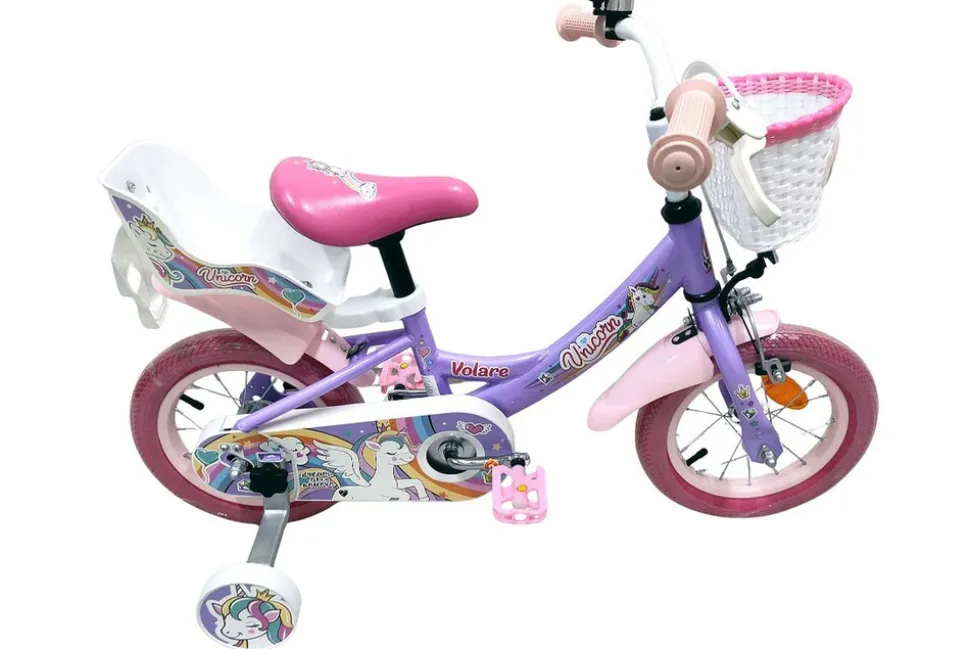 VOLARE Kinderfahrrad Unicorn 12 Zoll, lila