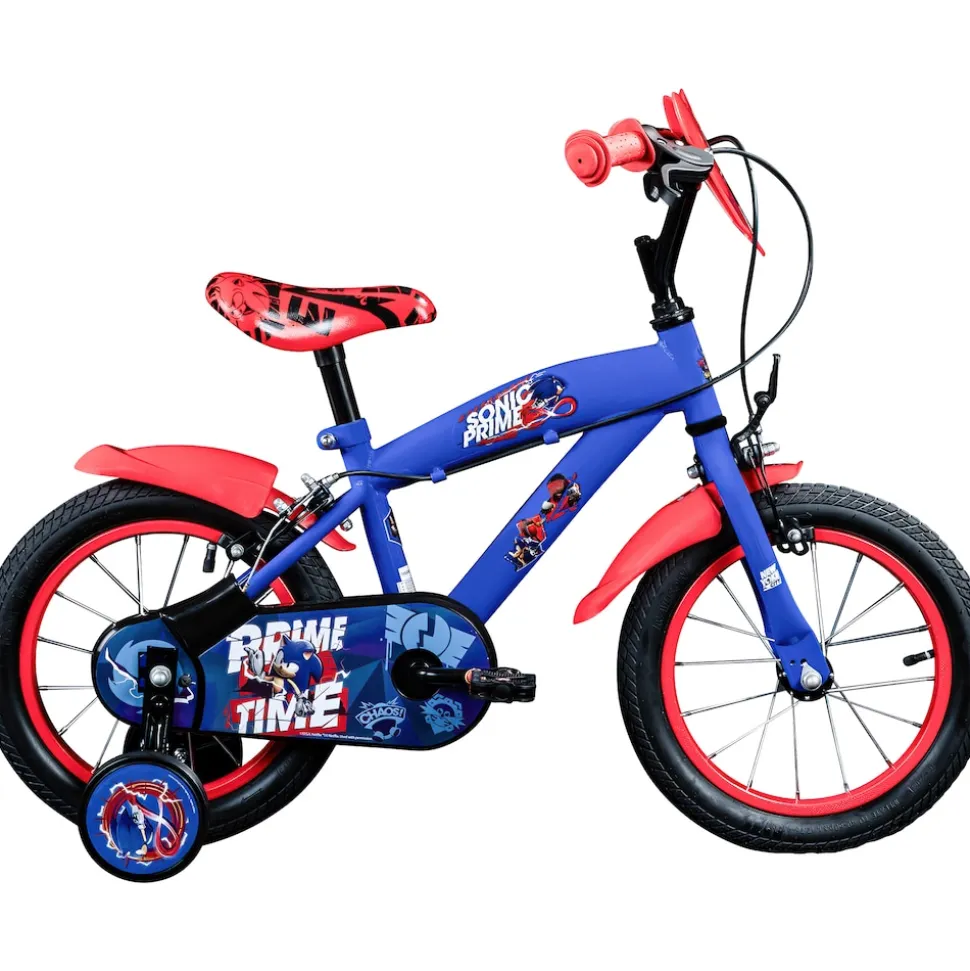 Volare Sonic Kinderfahrrad 14 Zoll Jungen Mädchen 100 - 115 cm Fahrrad ab ca. 3,5 Jahre mit Stützräder und V-Brakes