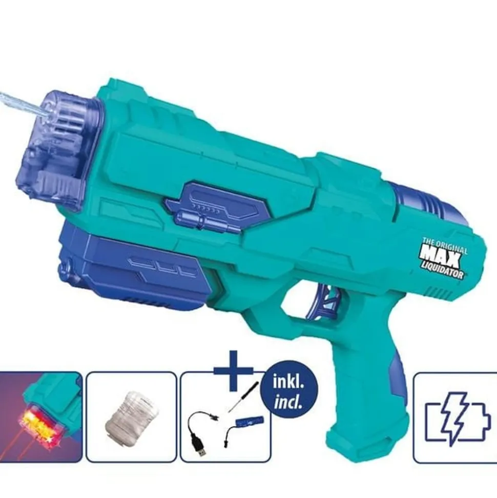 Wasserpistole elektrisch Wasserspritze Happy People MAX Liquidator 27,5cm blau