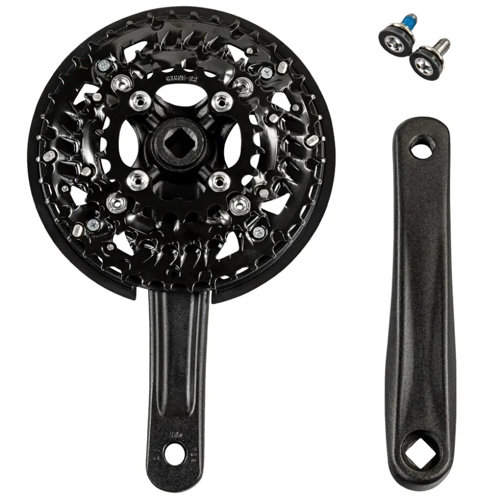Wheeltop TCXC2E-HF1 Z802 / Z810 / X700 Kurbel 3-fach 40-30-22 Zähne 170 mm Vierkant Kurbelgarnitur Tretkurbel Fahrradkurbel Kettenradgarnitur Trekking Bike