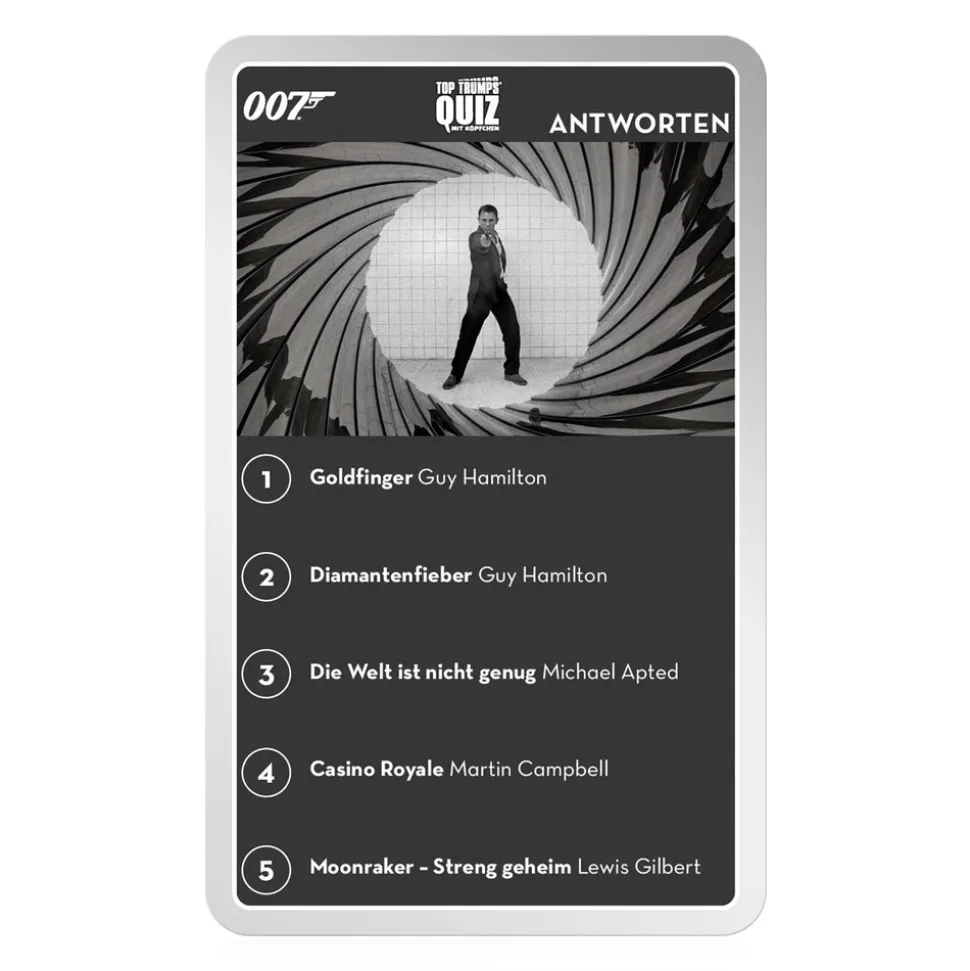Winning Moves James Bond Cluedo & Top Trumps Quiz Bundle – deutschsprachiges 007 Spielset
