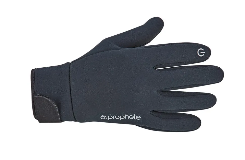 Winter Fahrradhandschuhe, wasserabweisendes und winddichtes Material, Relfektionselemente, Fleecefütterung, Größe: L/XL, Farbe: schwarz