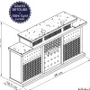 WONDERMAKE® Design Insektenhotel aus Holz mit 7 Zimmern und Terrasse, Bienenhotel groß hängend Nisthilfe für Wildbienen, 48 x 10,5 x 27 cm, braun schwarz