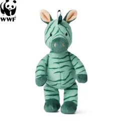 WWF Cub Club - Ziko das Zebra (grün, 22cm) mit Glöckchen Kuscheltier Stofftier für Kleinkinder