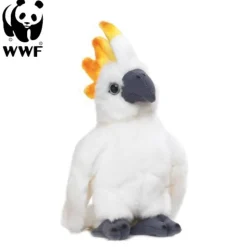 WWF Plüschtier Kakadu Papagei (mit Sound, 14cm) lebensecht Kuscheltier Stofftier