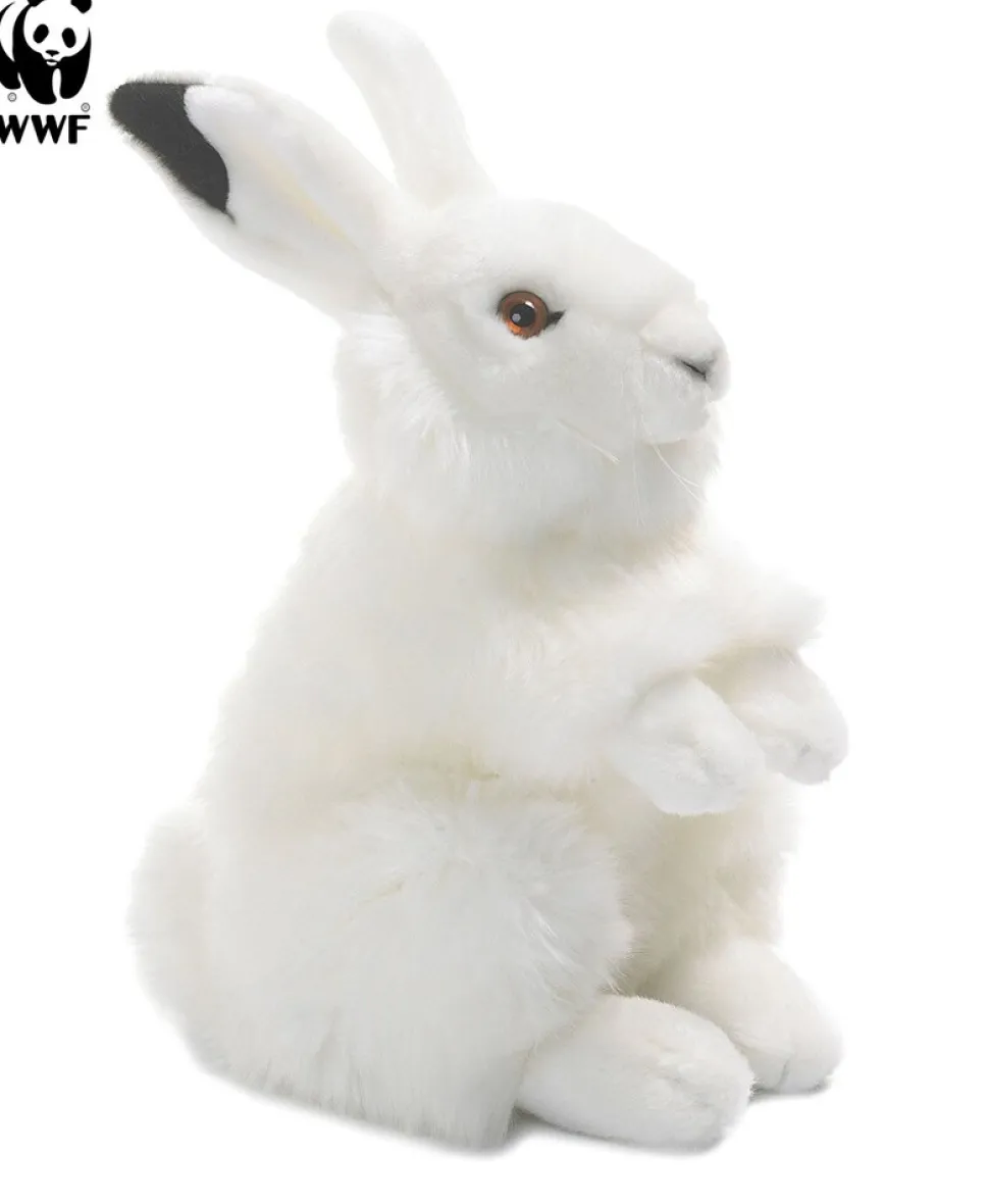 WWF Plüschtier Schneehase (24cm) lebensecht Kuscheltier Stofftier Hase Rabbit