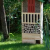 XXL Insektenhotel-Wand mit integriertem Igelhaus und Schmetterlingskasten
