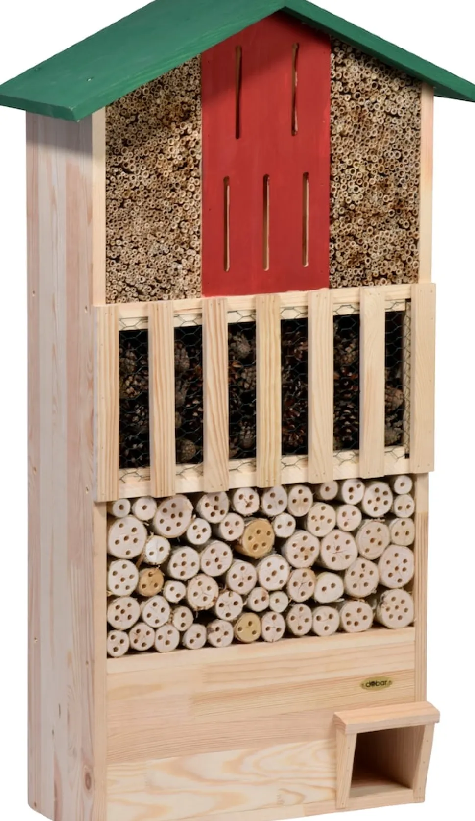 XXL Insektenhotel-Wand mit integriertem Igelhaus und Schmetterlingskasten