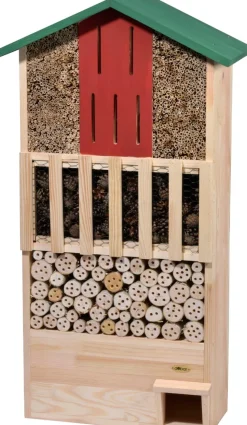 XXL Insektenhotel-Wand mit integriertem Igelhaus und Schmetterlingskasten