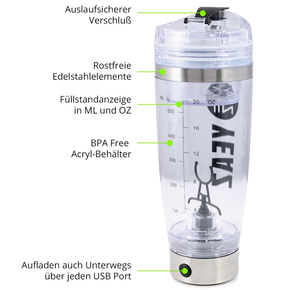 YEAZ Elektrischer Mixer USB 600ml CYCLONE PRO