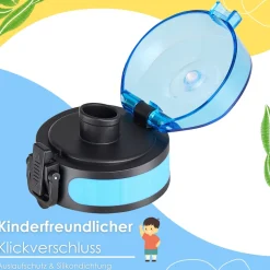 yummy buddy Kinder Trinkflasche 500ml Klick-Verschluss BPA-Frei Blau