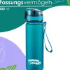 yummy buddy Kinder Trinkflasche 500ml Klick-Verschluss BPA-Frei Petrol
