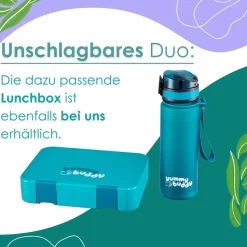 yummy buddy Kinder Trinkflasche 500ml Klick-Verschluss BPA-Frei Petrol