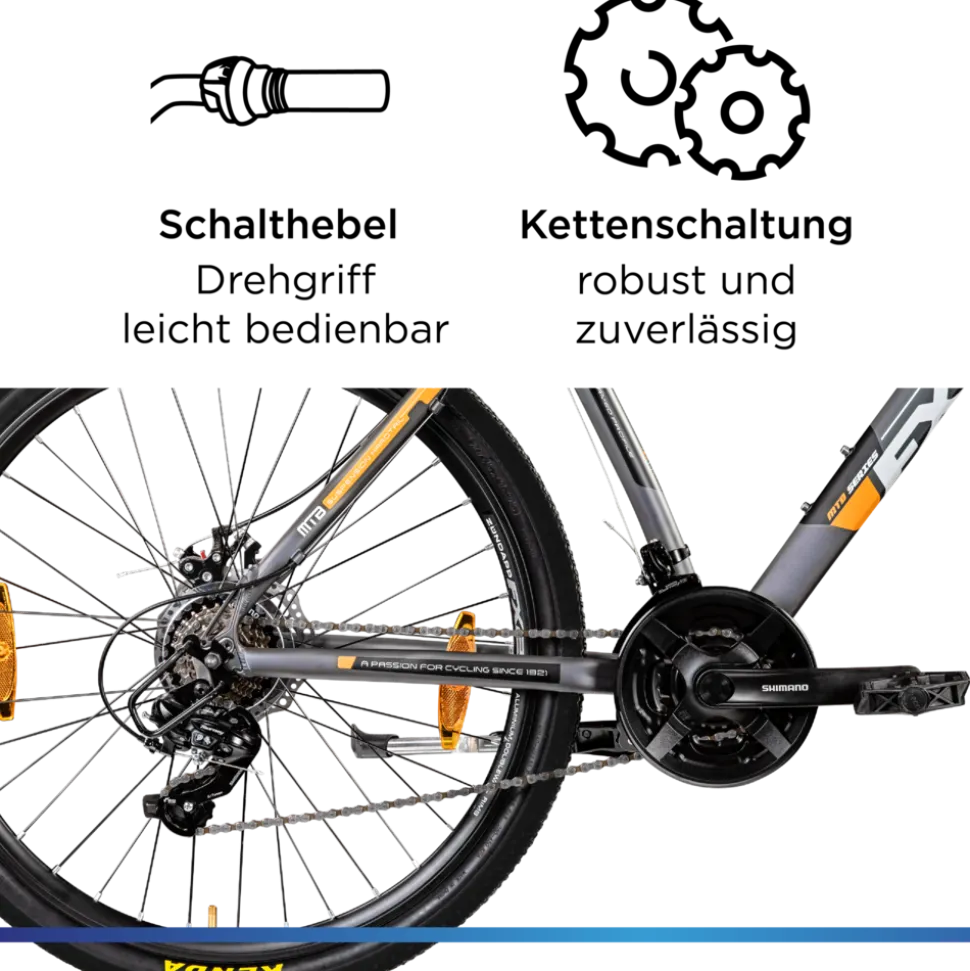 Zündapp FX27 Mountainbike Hardtail 160 - 185 cm Fahrrad MTB 21 Gänge Mountain Bike für Erwachsene und Jugendliche