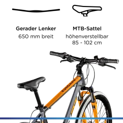 Zündapp FX27 Mountainbike Hardtail 160 - 185 cm Fahrrad MTB 21 Gänge Mountain Bike für Erwachsene und Jugendliche