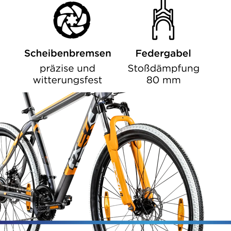 Zündapp FX27 Mountainbike Hardtail 160 - 185 cm Fahrrad MTB 21 Gänge Mountain Bike für Erwachsene und Jugendliche