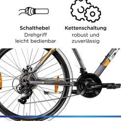 Zündapp FX27 Mountainbike Hardtail 160 - 185 cm Fahrrad MTB 21 Gänge Mountain Bike für Erwachsene und Jugendliche