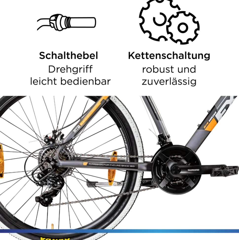 Zündapp FX27 Mountainbike Hardtail 160 - 185 cm Fahrrad MTB 21 Gänge Mountain Bike für Erwachsene und Jugendliche