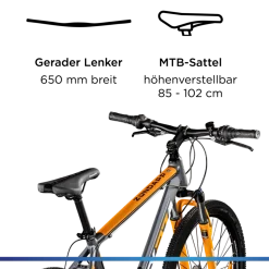 Zündapp FX27 Mountainbike Hardtail 160 - 185 cm Fahrrad MTB 21 Gänge Mountain Bike für Erwachsene und Jugendliche