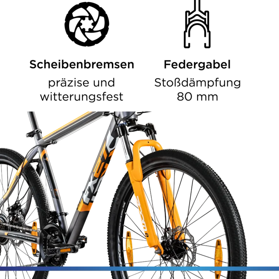 Zündapp FX27 Mountainbike Hardtail 160 - 185 cm Fahrrad MTB 21 Gänge Mountain Bike für Erwachsene und Jugendliche
