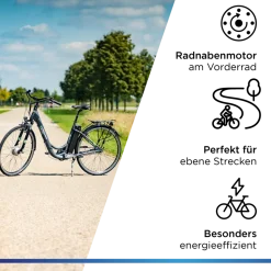 Zündapp Green 2.7 E Bike Damenfahrrad 28 Zoll 150 - 175 cm mit 3 Gang Nabenschaltung Rücktritt Pedelec Hollandrad Citybike Nabenmotor