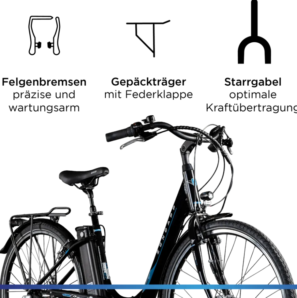 Zündapp Green 2.7 E Bike Damenfahrrad 28 Zoll 150 - 175 cm mit 3 Gang Nabenschaltung Rücktritt Pedelec Hollandrad Citybike Nabenmotor