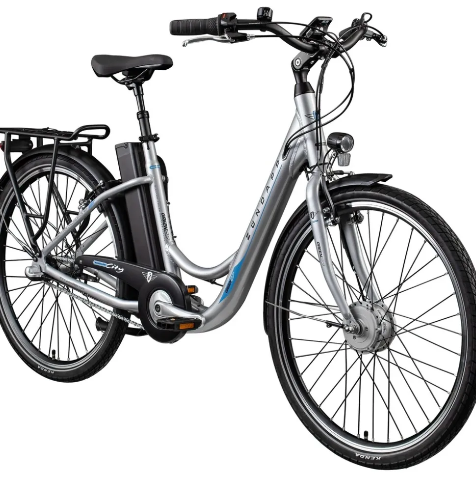 Zündapp Green 2.7 E Bike Damen Pedelec 3 Gang Shimano Schaltung retro 26 Zoll Damenfahrrad Elektrofahrrad 140-165 cm StVZO Hollandrad