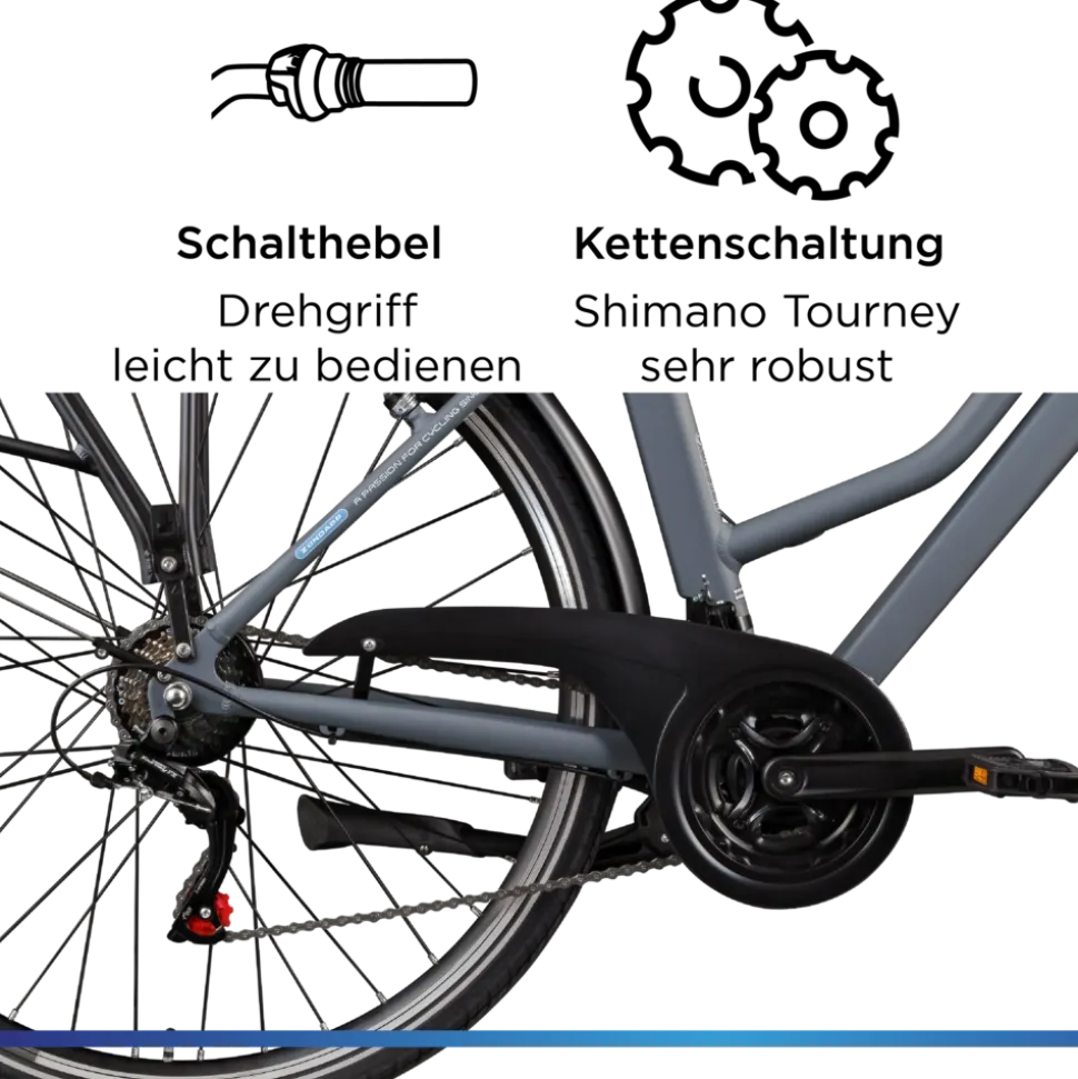 Zündapp Green 7.7 E Bike Damen Trekkingrad 28 Zoll Pedelec 155 - 185 cm Trekkingfahrrad mit 21 Gang E Fahrrad StVZO Tourenrad