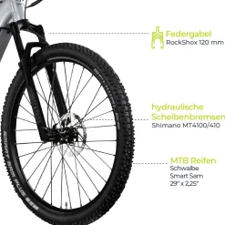 Zündapp HX522 E Bike E Mountainbike 29 Zoll Pedelec Brose Hardtail MTB Fahrrad Elektro Fahrräder 12 Gang 522 Wh Akku