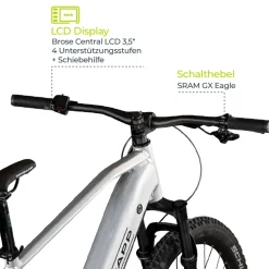 Zündapp HX522 E Bike E Mountainbike 29 Zoll Pedelec Brose Hardtail MTB Fahrrad Elektro Fahrräder 12 Gang 522 Wh Akku