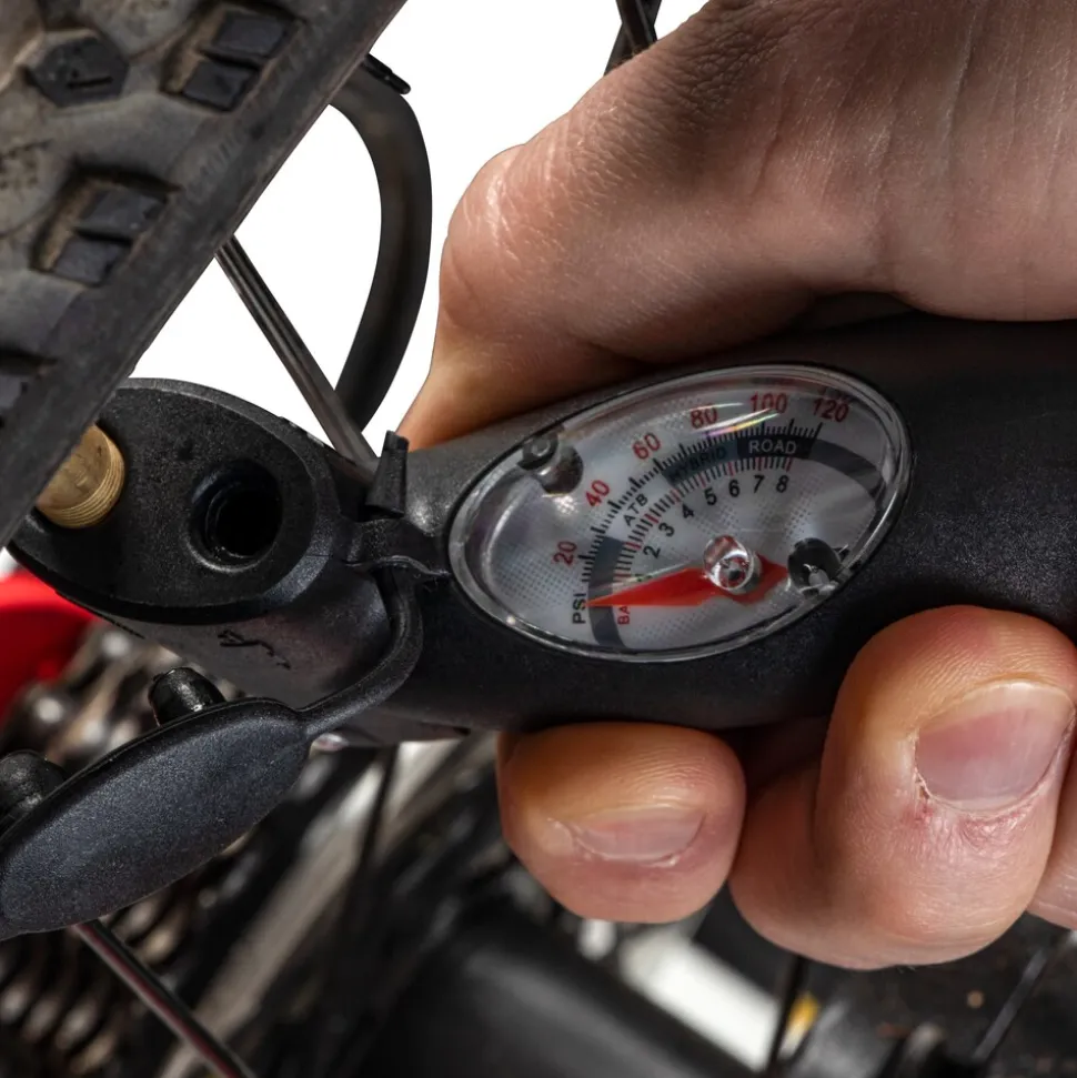 Zündapp Miniluftpumpe für Fahrräder Aluminium Fahrradpumpe Luftpumpe Fahrrad universal AV DV FV