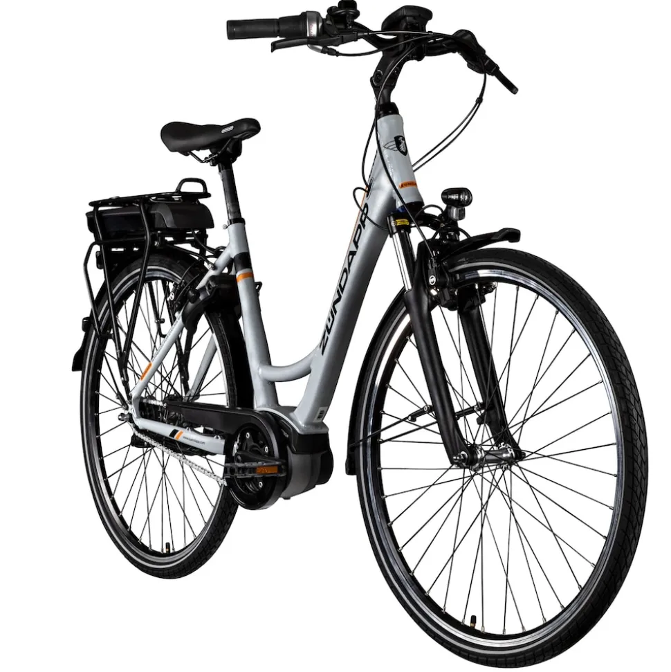 Zündapp X200 E Bike Damenfahrrad 155 - 180 cm Stadtrad Pedelec 7 Gang Shimano Schaltung Cityrad mit Bosch Mittelmotor Hollandrad