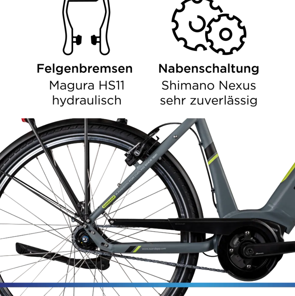 Zündapp X600 E Bike Damenfahrrad 155 - 180 cm Stadtrad Pedelec 7 Gang Shimano Schaltung Cityrad mit Bosch Mittelmotor Hollandrad