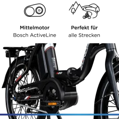 Zündapp X20 E Bike Klapprad Pedelec für Damen und Herren 150 - 190 cm E Fahrrad Bosch Faltrad Tiefeinsteiger Urban Bike