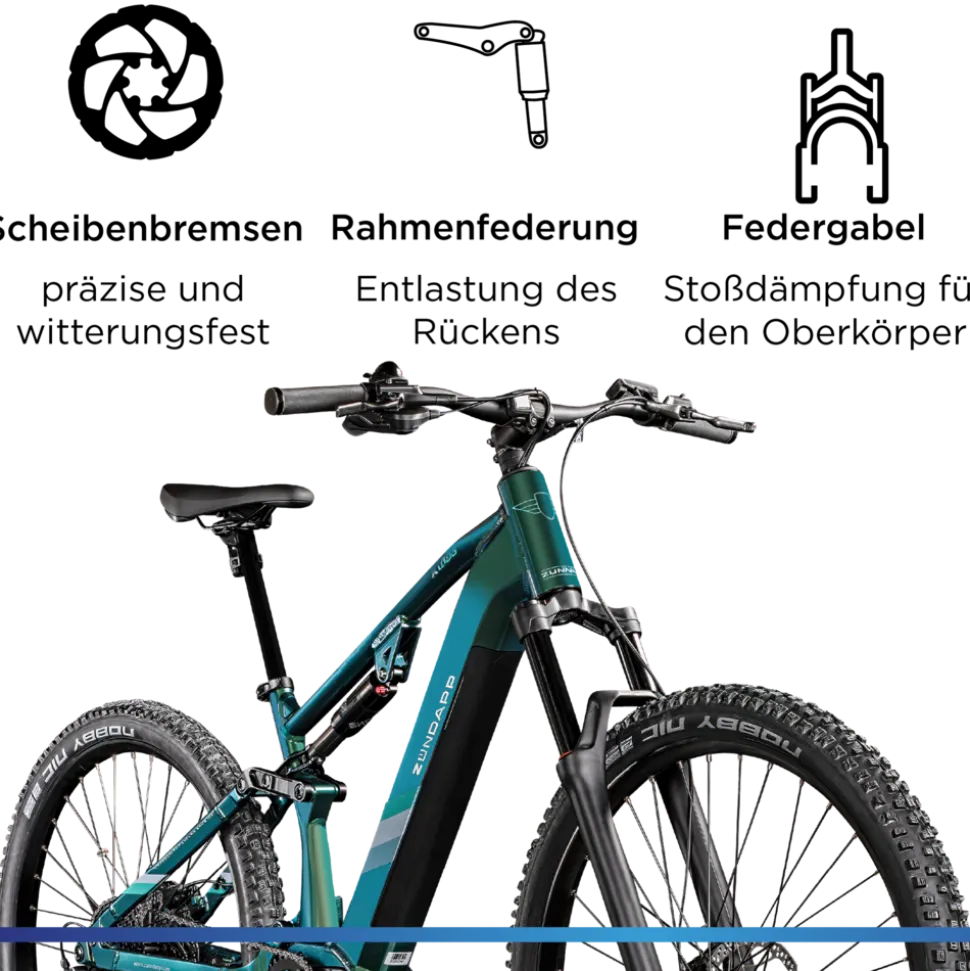 Zündapp X1000 E Bike Mountainbike Fully 29 Zoll 10 Gänge Pedelec Herren 165 - 190 cm Elektrofahrrad 730Wh