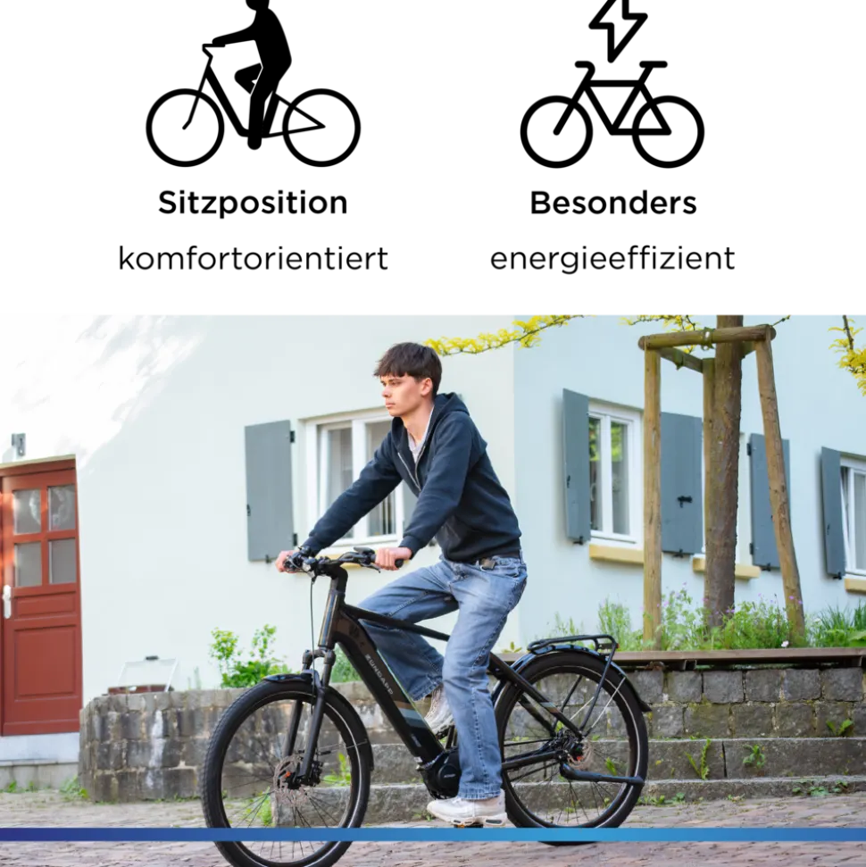 Zündapp X850 Trekking E Bike 27,5 Zoll Pedelec 165-185 cm Trekking Fahrrad Riemenantrieb Elektrofahrrad 550Wh 7 Gang
