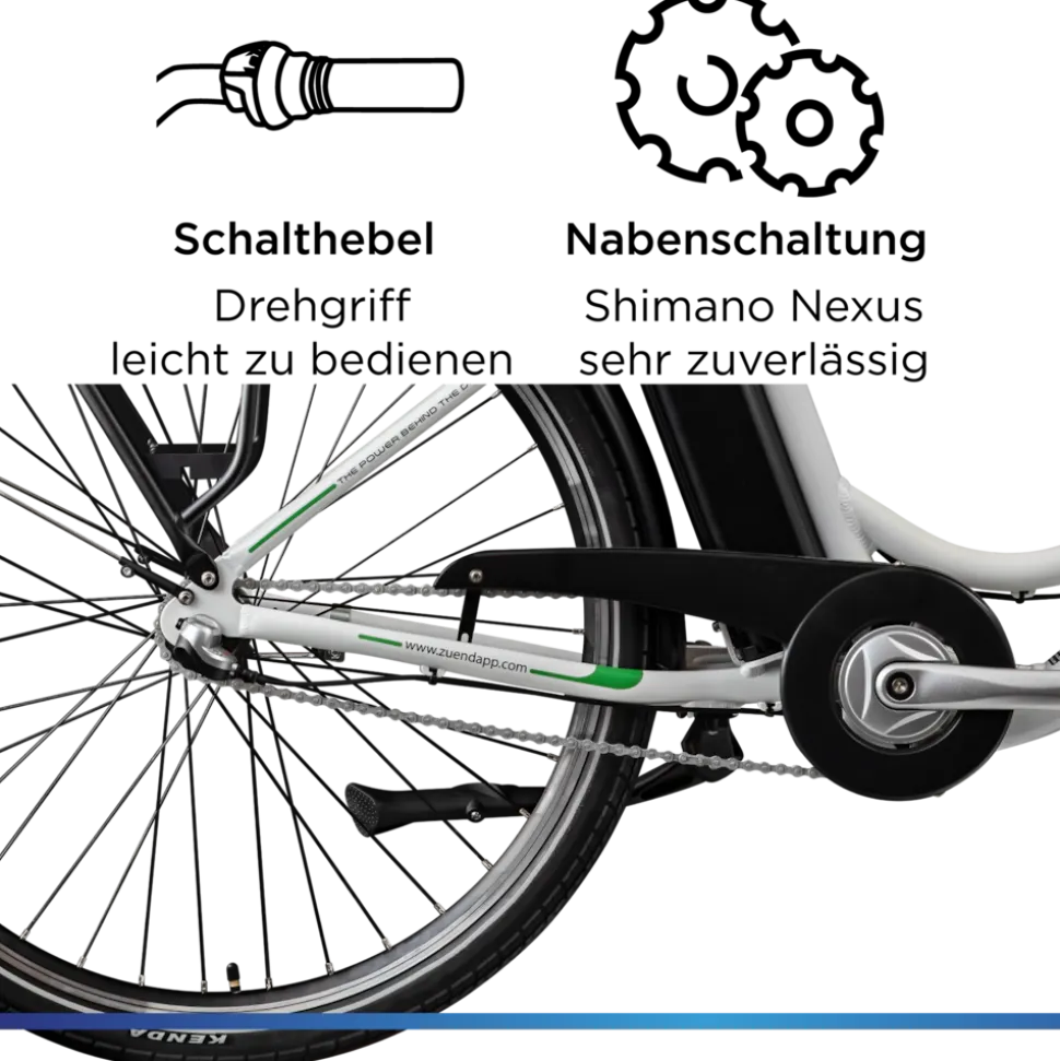 Zündapp Z510 E Bike Damenfahrrad ab 155 cm Rücktritt Pedelec 28 Zoll Fahrrad mit tiefem Einstieg Hollandrad mit 3 Gang Nabenschaltung StVZO