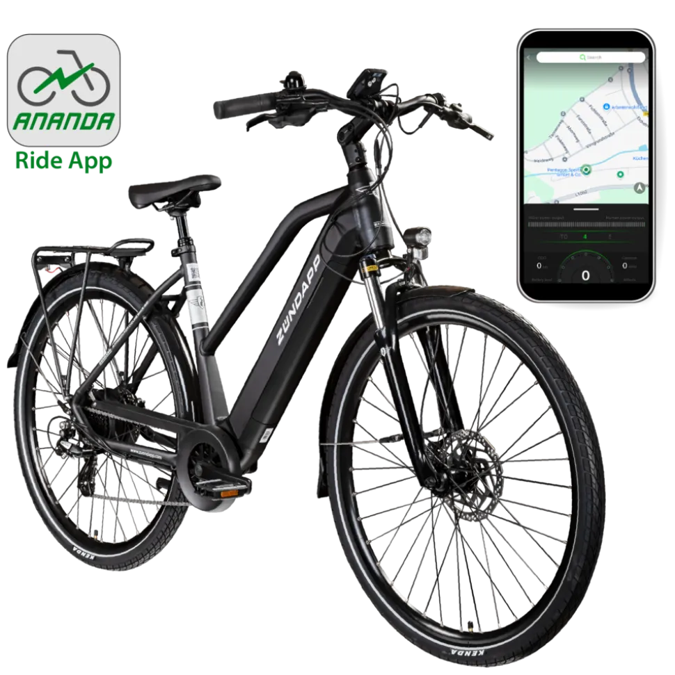Zündapp Z810 E Bike Damen Trekkingrad ab 165 cm Elektrofahrrad 550 Wh Pedelec Trekking Rad Fahrrad mit 8 Gang und Beleuchtung StVZO