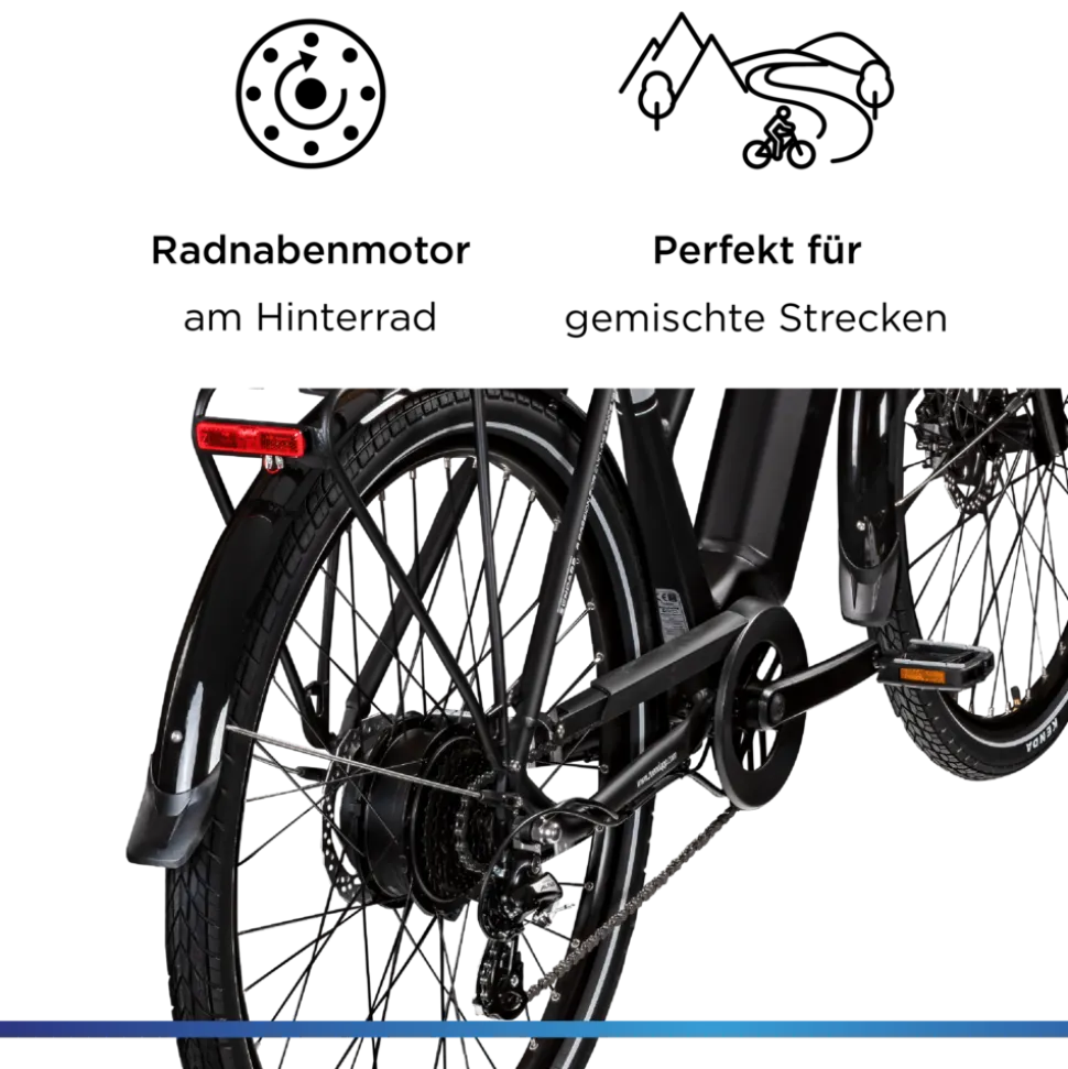 Zündapp Z810 E Bike Damen Trekkingrad ab 165 cm Elektrofahrrad 550 Wh Pedelec Trekking Rad Fahrrad mit 8 Gang und Beleuchtung StVZO